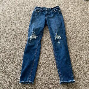 Old Navy Women's Dark Wash High-Waisted Rock Skinny Jeans